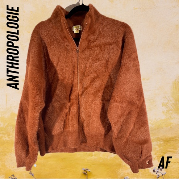 Anthropologie Jackets & Blazers - ANTHROPOLOGIE MAEVE CHESTNUT FAUX FUR TEDDY JACKET NEW NWT MEDIUM